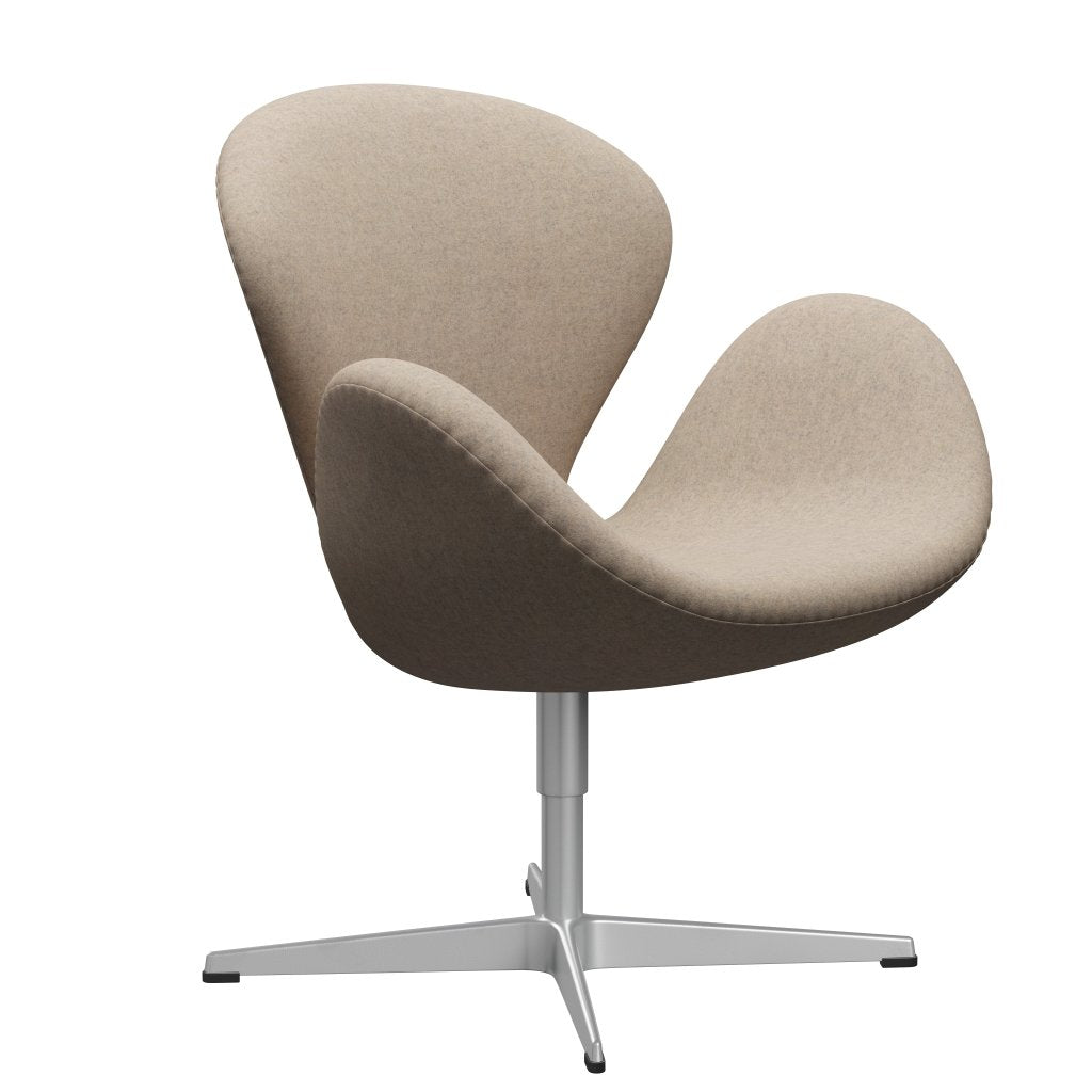 Fritz Hansen Swan Lounge Chair, Silver Grey/Divina Md Sand Coloured