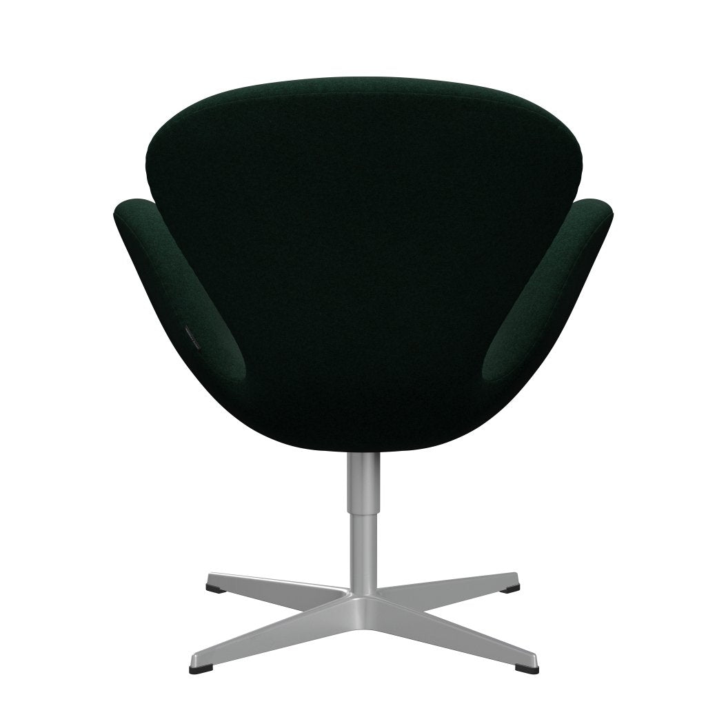 Fritz Hansen Swan Lounge, srebrny szary/Divina Melange Dark Green (871)