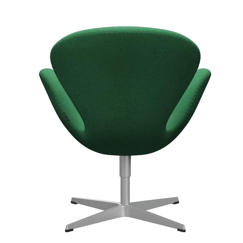 Fritz Hansen Swan Lounge Chair, Silver Grey/Divina Melange Green