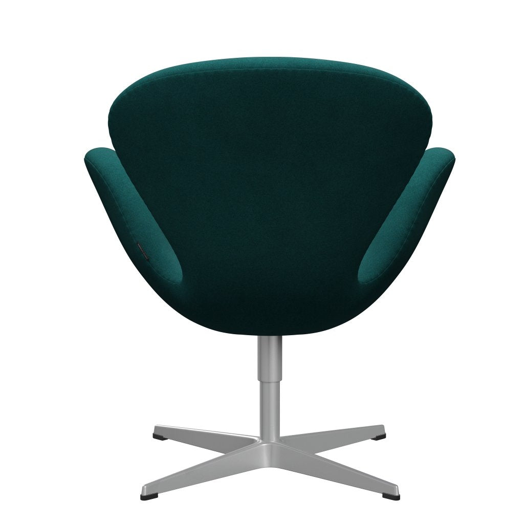 Fritz Hansen Swan Lounge, srebrny szary/divina Melange Coral Green