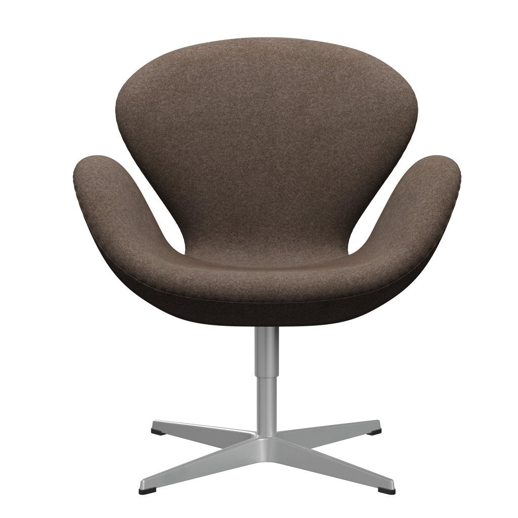 FRITZ HANSEN SWAN SALOUNGE, Srebrny Gray/Divina Melange Dusty Brown