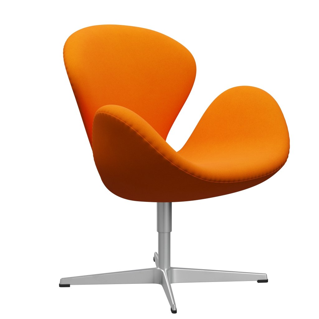 Fritz Hansen Swan Lounge, srebrny szary/Divina Orange Dark