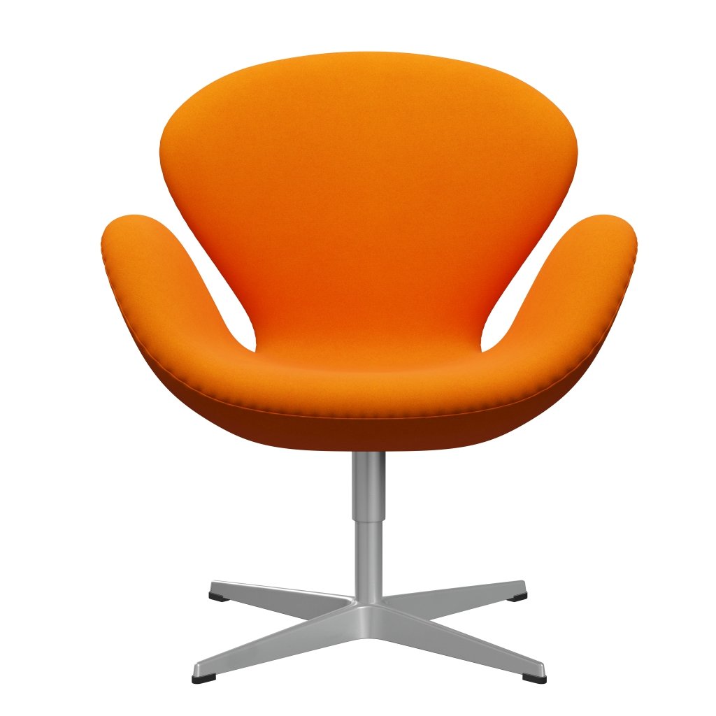 Fritz Hansen Swan Lounge, srebrny szary/Divina Orange Dark