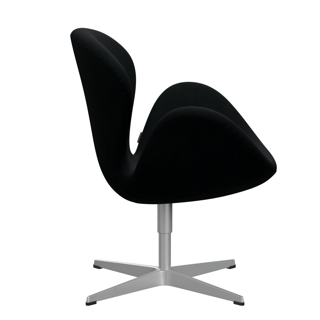 Fritz Hansen Swan Lounge Chair, Silver Grey/Divina Black