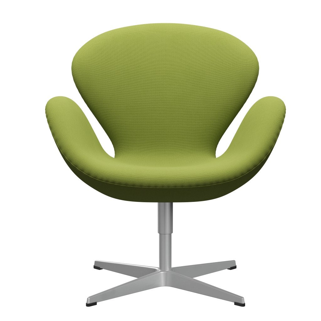 Fritz Hansen Swan Lounge Chair, Silver Grey/Fame Light Grass Green