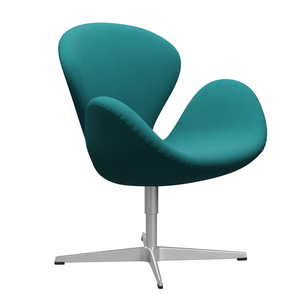 Fritz Hansen Swan Lounge Fotela, Srebrny Gray/Fame Turquoise (67016)