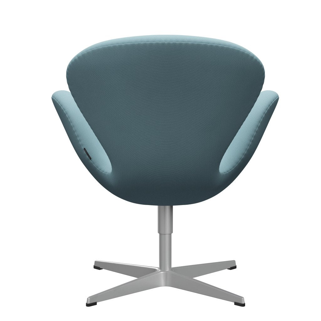 Fritz Hansen Swan Lounge Chair, Silver Grey/Fame Turquoise Light