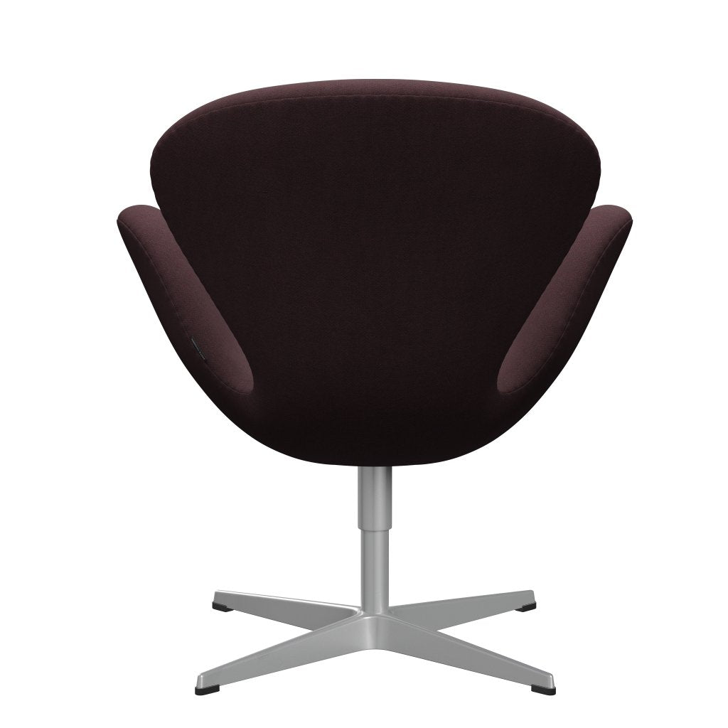 Fritz Hansen Swan Lounge Chair, Silver Grey/Fiord Burgundy