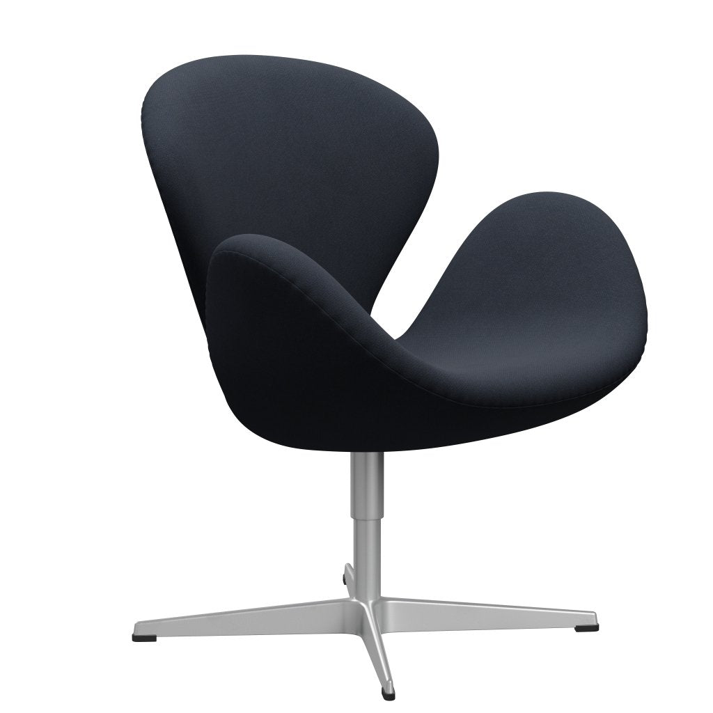 Fritz Hansen Swan Lounge Chair, Silver Grey/Fiord Midnight Blue