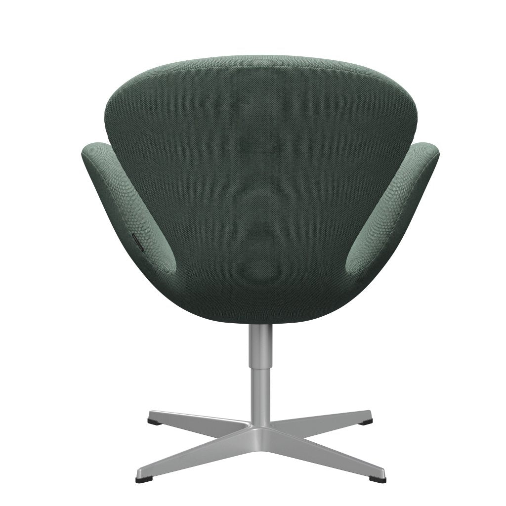 Fritz Hansen Swan Lounge Chair, Silver Grey/Re Wool Aqua/Natural