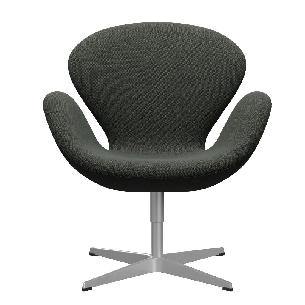 Fritz Hansen Swan Lounge Chair, Silver Grey/Rime Brown/Moss Green