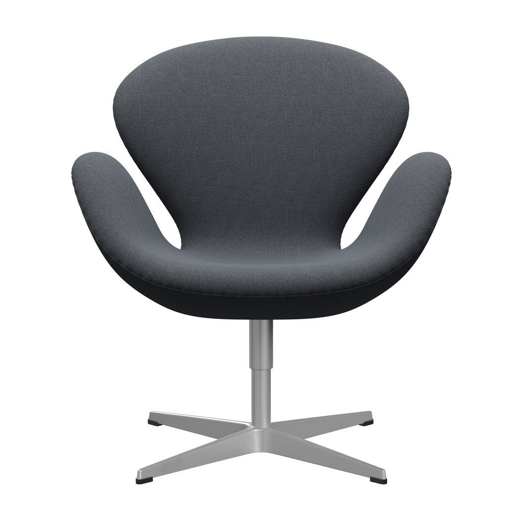 Fritz Hansen Swan Lounge Chair, Silver Grey/Rime Black/Grey