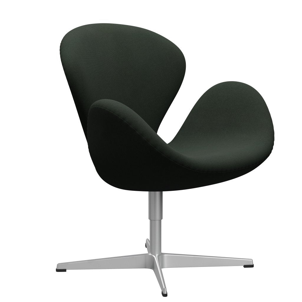 Fritz Hansen Swan Lounge, srebrny szary/stalcut ciemnozielony armia