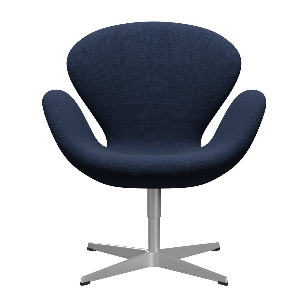 Fritz Hansen Swan Lounge Chair, Silver Grey/Steelcut Royal Blue