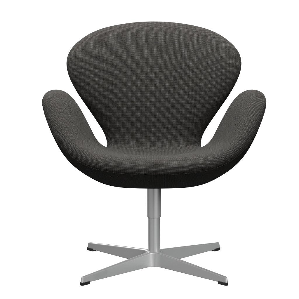 Fritz Hansen Swan Lounge Chair, Silver Grey/Steelcut Trio Dark Grey