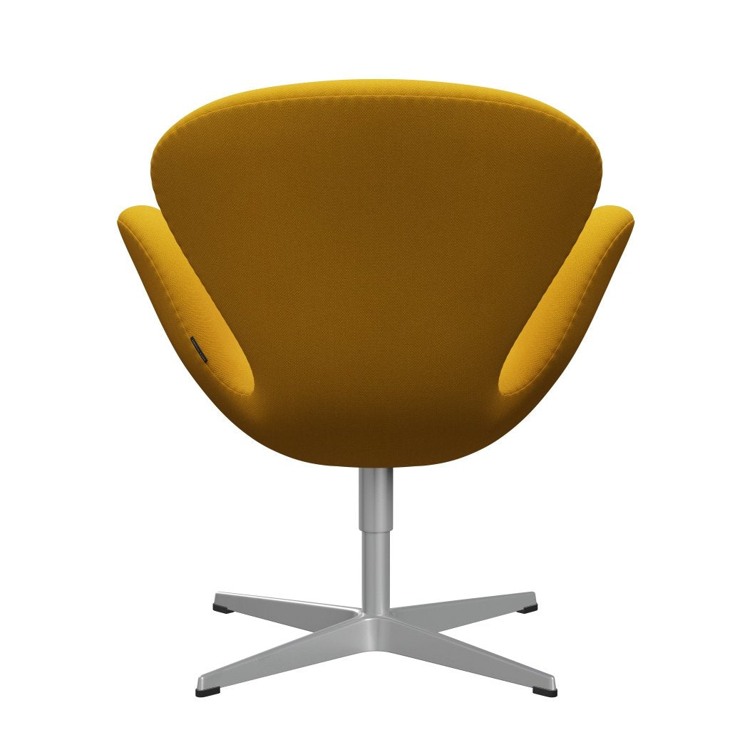 Fritz Hansen Swan Lounge Chair, Silver Grey/Steelcut Trio Yellow