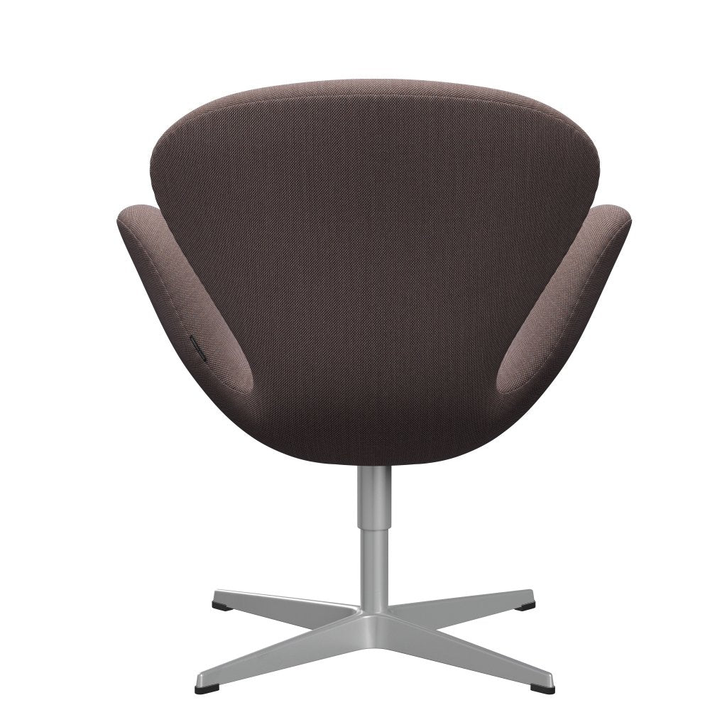 Fritz Hansen Swan Lounge Chair, Silver Grey/Steelcut Trio Orange/Light Grey/Black