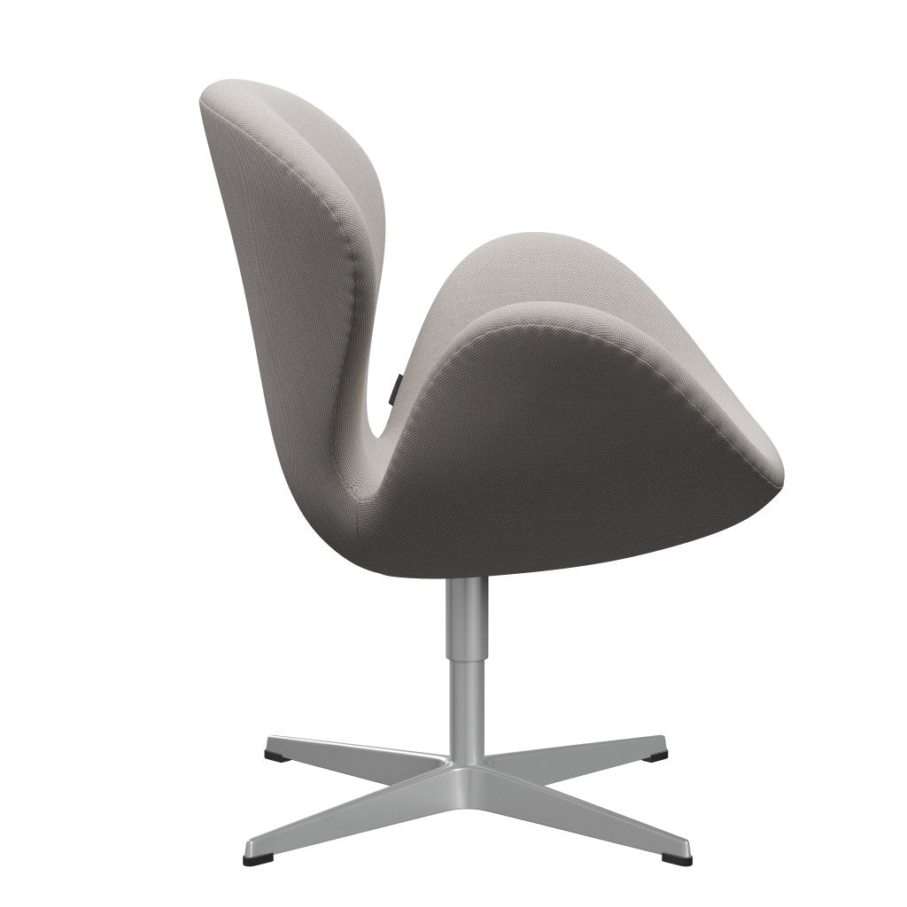 Fritz Hansen Swan Lounge Chair, Silver Grey/Steelcut Trio White & Grey