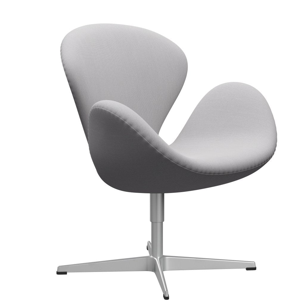 Fritz Hansen Swan Lounge Chair, Silver Grey/Steelcut Trio White & Light Grey