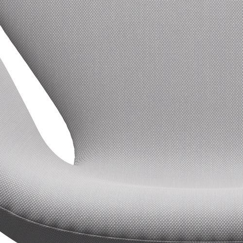 Fritz Hansen Swan Lounge Chair, Silver Grey/Steelcut Trio White & Light Grey