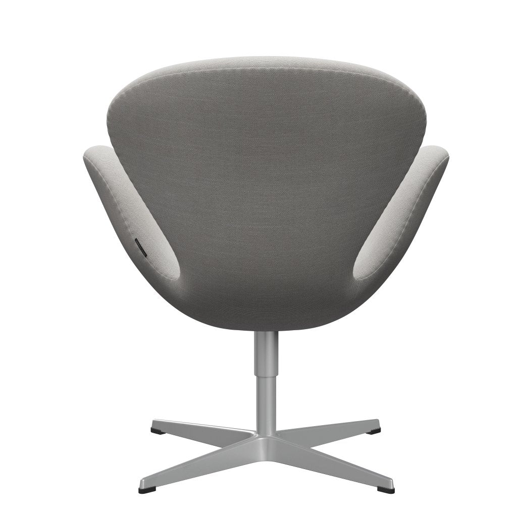 Fritz Hansen Swan Lounge Chair, Silver Grey/Sunniva Canvas Natural