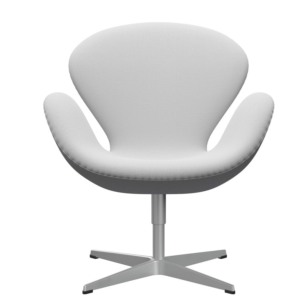 Fritz Hansen Swan Lounge Chair, Silver Grey/Sunniva Canvas Natural