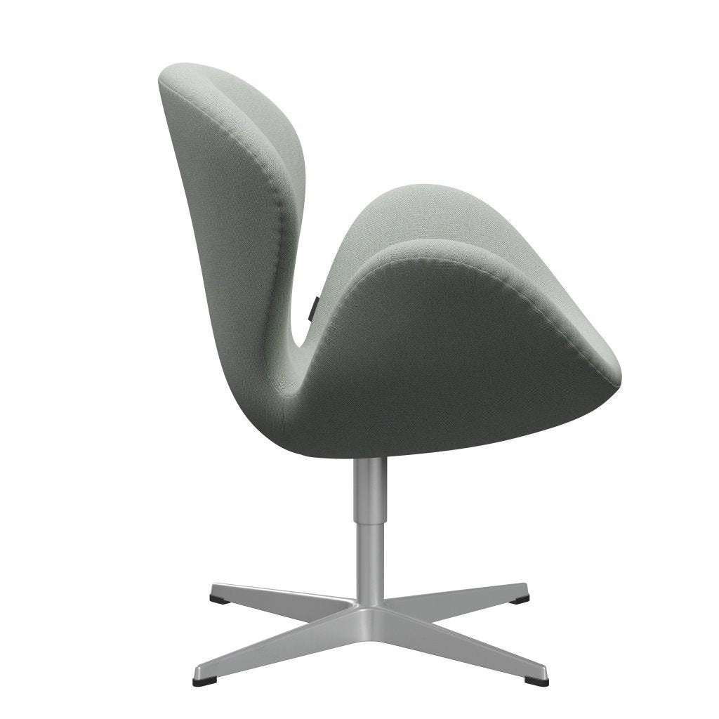 Fritz Hansen Swan Lounge Chair, Silver Grey/Sunniva Mint Green