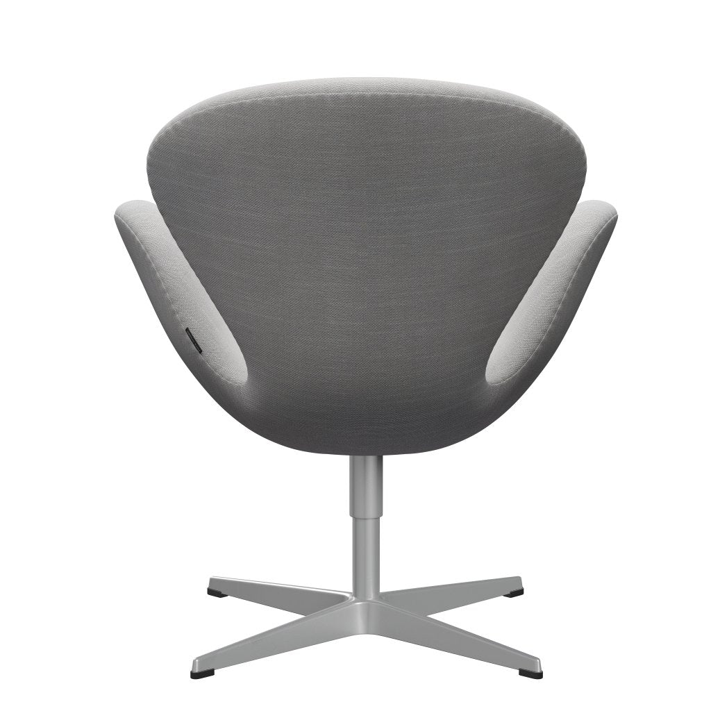 Fritz Hansen Swan Lounge Chair, Silver Grey/Sunniva Natural/Light Grey