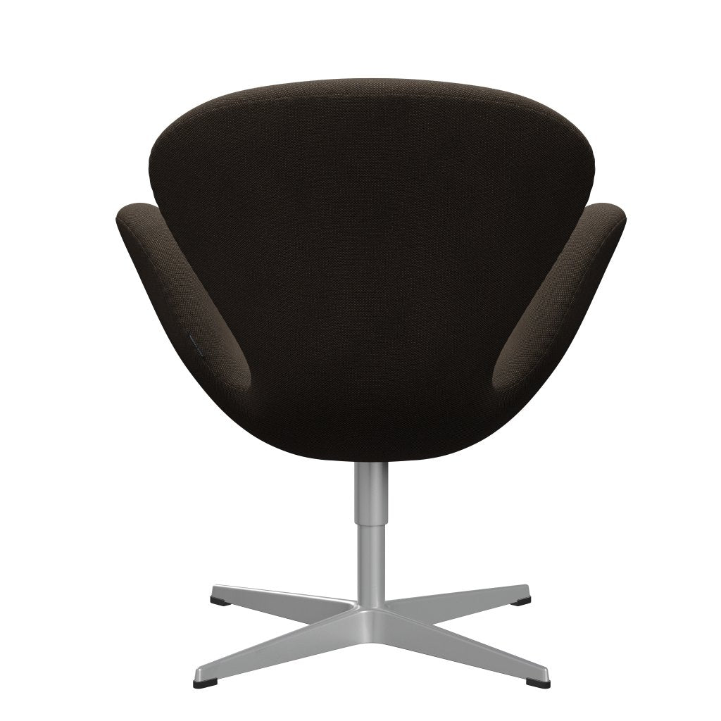 Fritz Hansen Swan Lounge Chair, Silver Grey/Sunniva Chocolate/Black