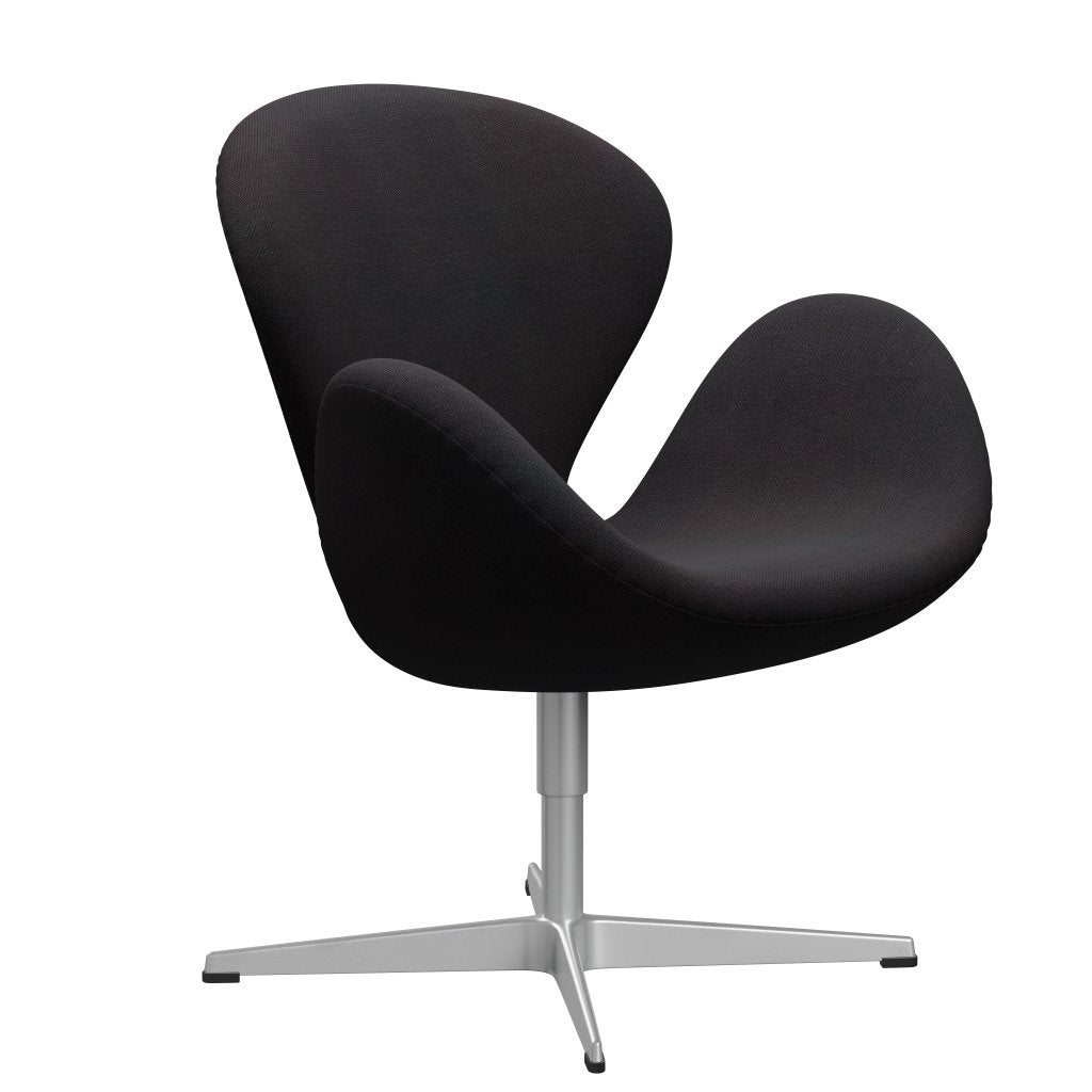 Fritz Hansen Swan Lounge Chair, Silver Grey/Sunniva Black (683)