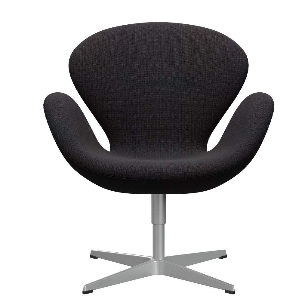 Fritz Hansen Swan Lounge Chair, Silver Grey/Sunniva Black (683)