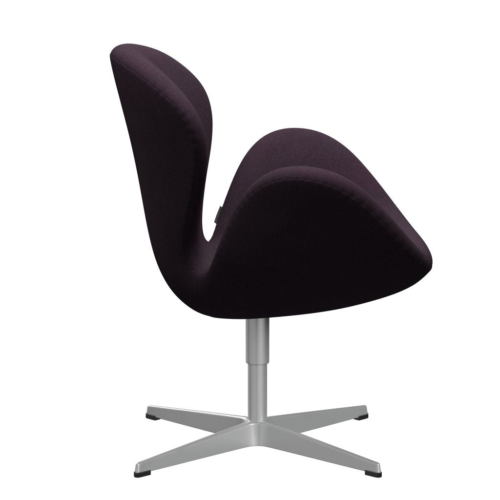 Fritz Hansen Swan Lounge Chair, Silver Grey/Tonus Aubergine