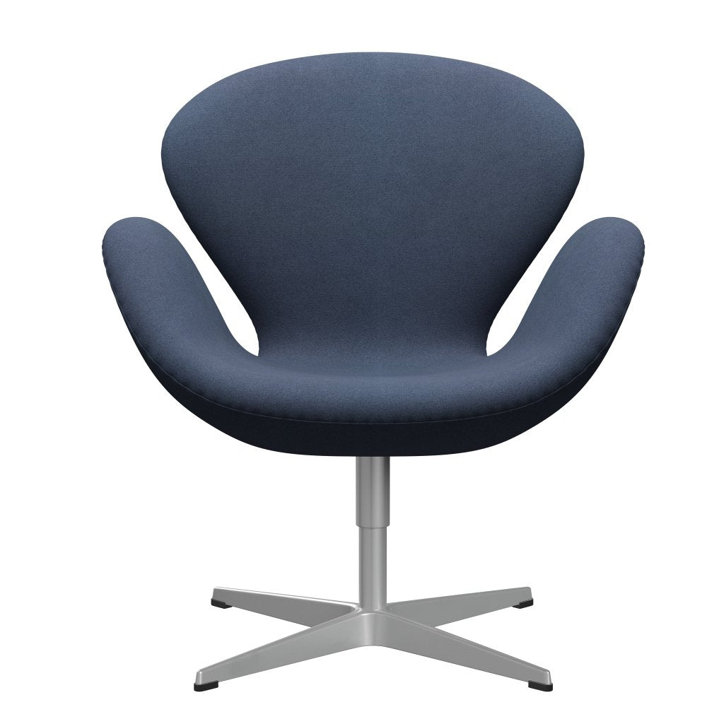 Fritz Hansen Swan Lounge Chair, Silver Grey/Tonus Grey Blue