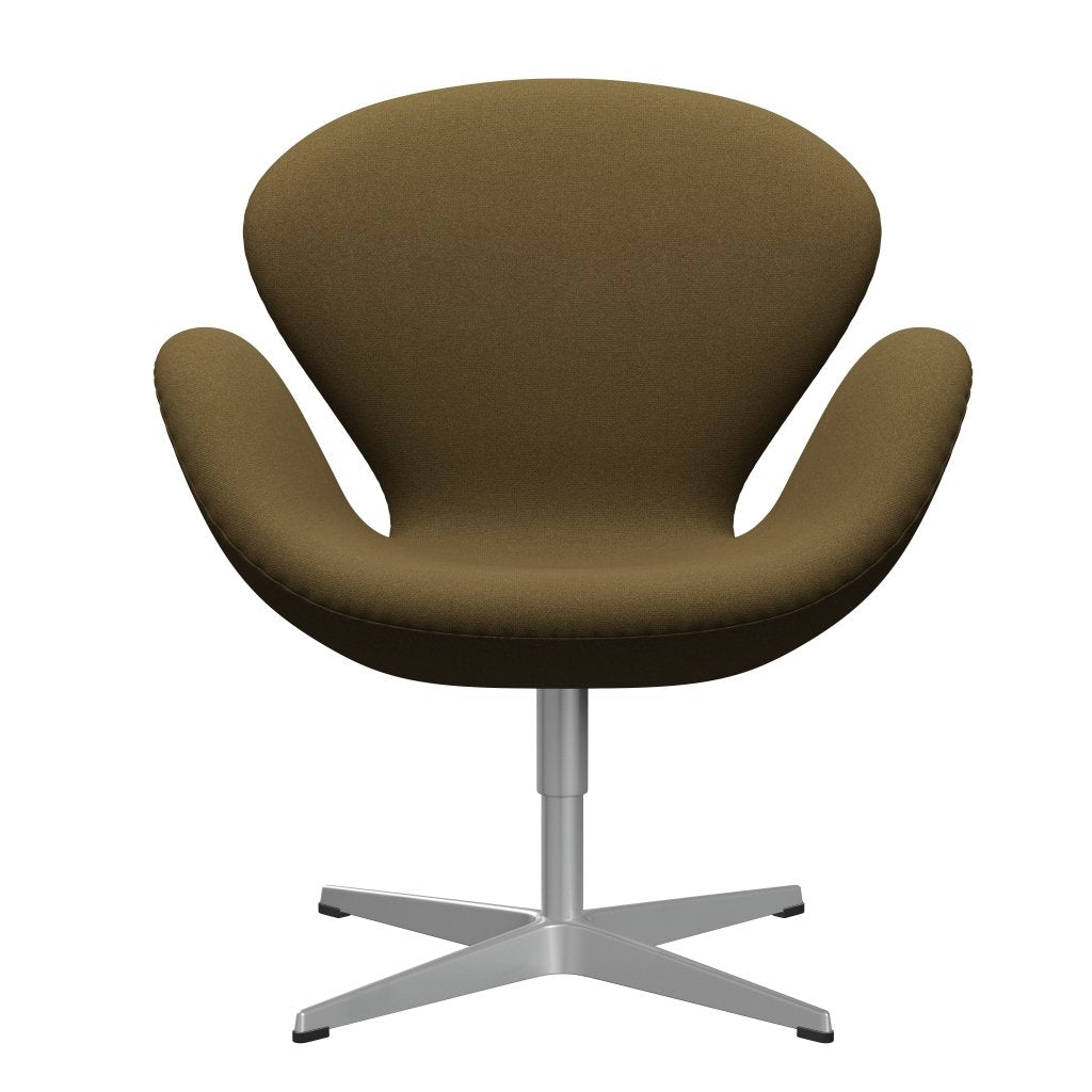 Fritz Hansen Swan Lounge Chair, Silver Grey/Tonus Khaki Green