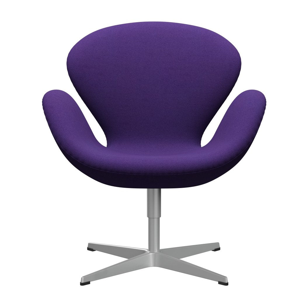 Fritz Hansen Swan Lounge Chair, Silver Grey/Tonus Violet