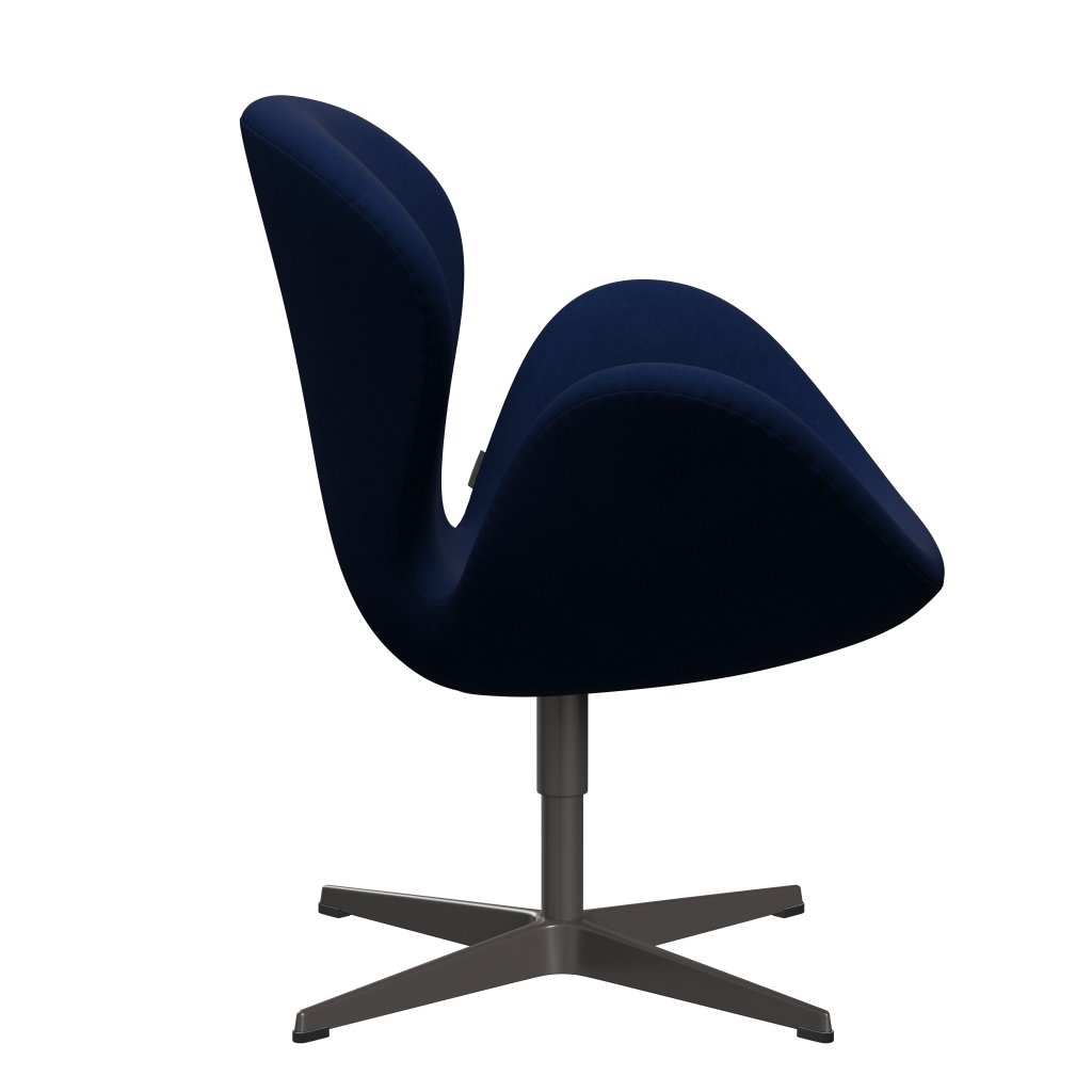 Fritz Hansen Swan Lounge Chair, Warm Graphite/Comfort Dark Blue/Grey