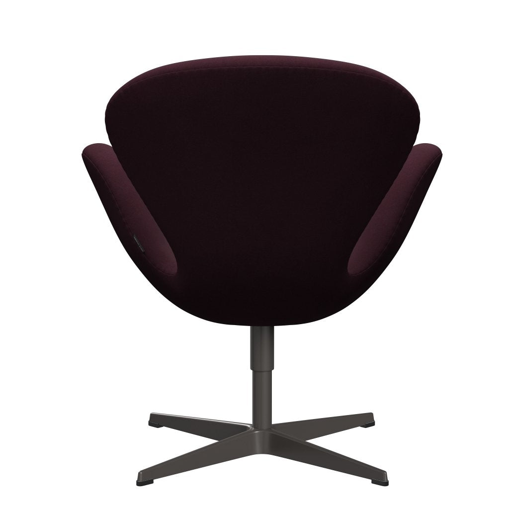 Fritz Hansen Swan Lounge Chair, Warm Graphite/Comfort Light Bordeaux