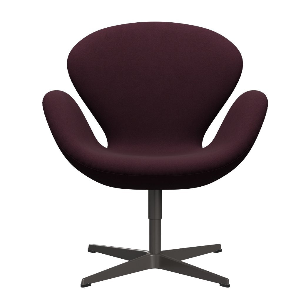 Fritz Hansen Swan Lounge Chair, Warm Graphite/Comfort Light Bordeaux