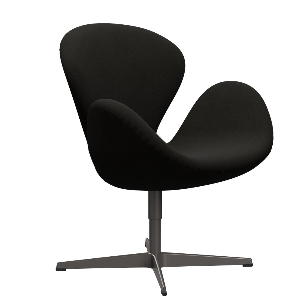 Fritz Hansen Swan Lounge Chair, Warm Graphite/Comfort Black (61013)