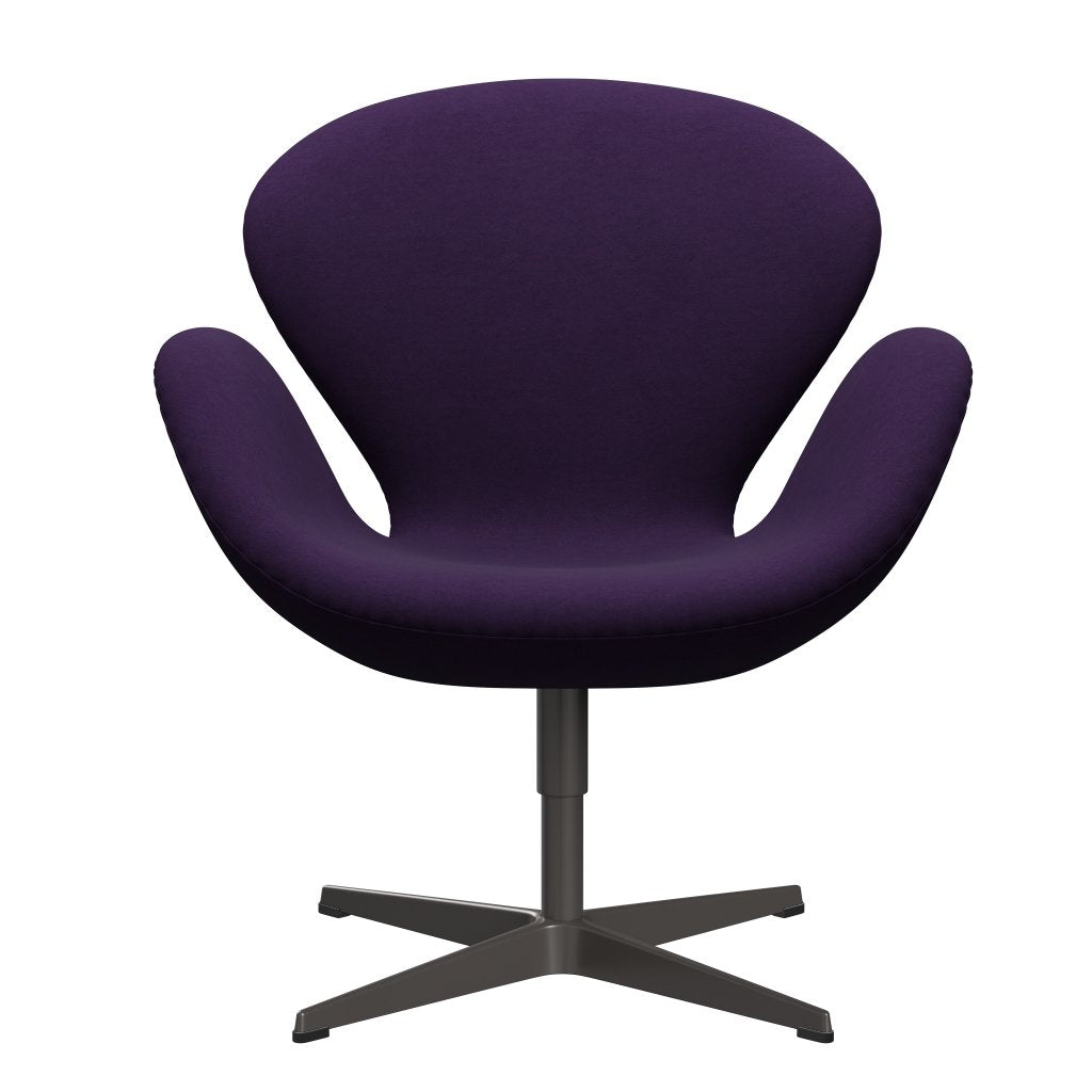 Fritz Hansen Swan Lounge Chair, Warm Graphite/Comfort Violet Dark