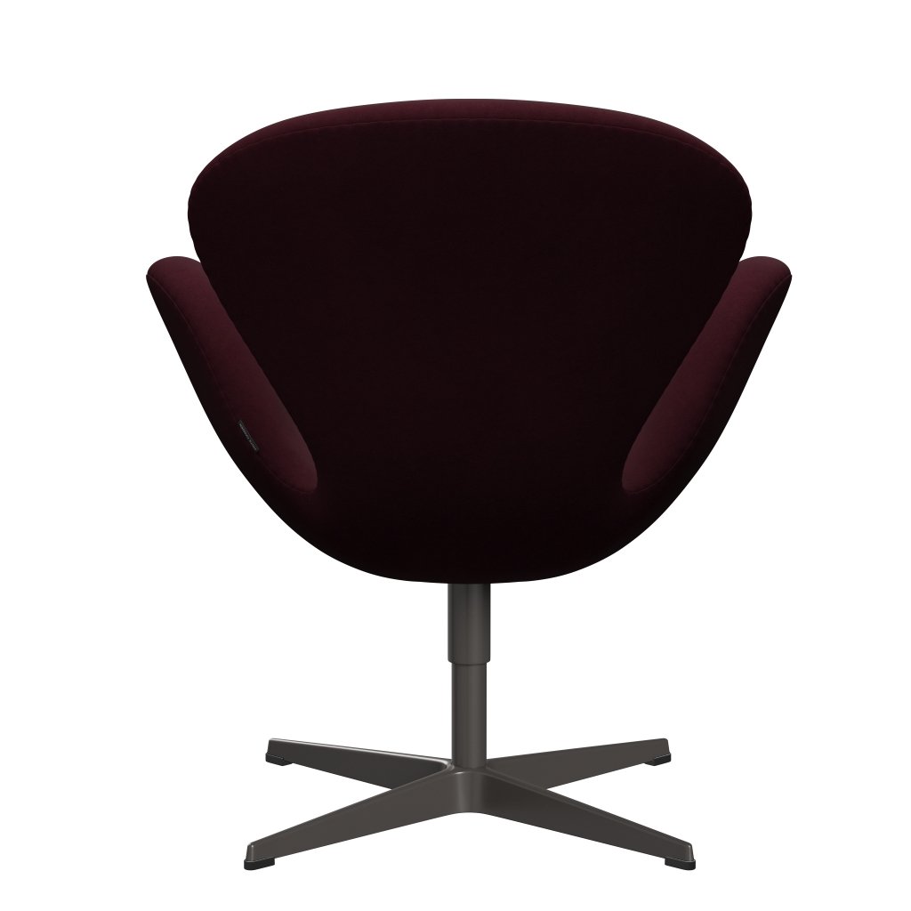 Fritz Hansen Swan Lounge Chair, Warm Graphite/Comfort Violet/Dark Red