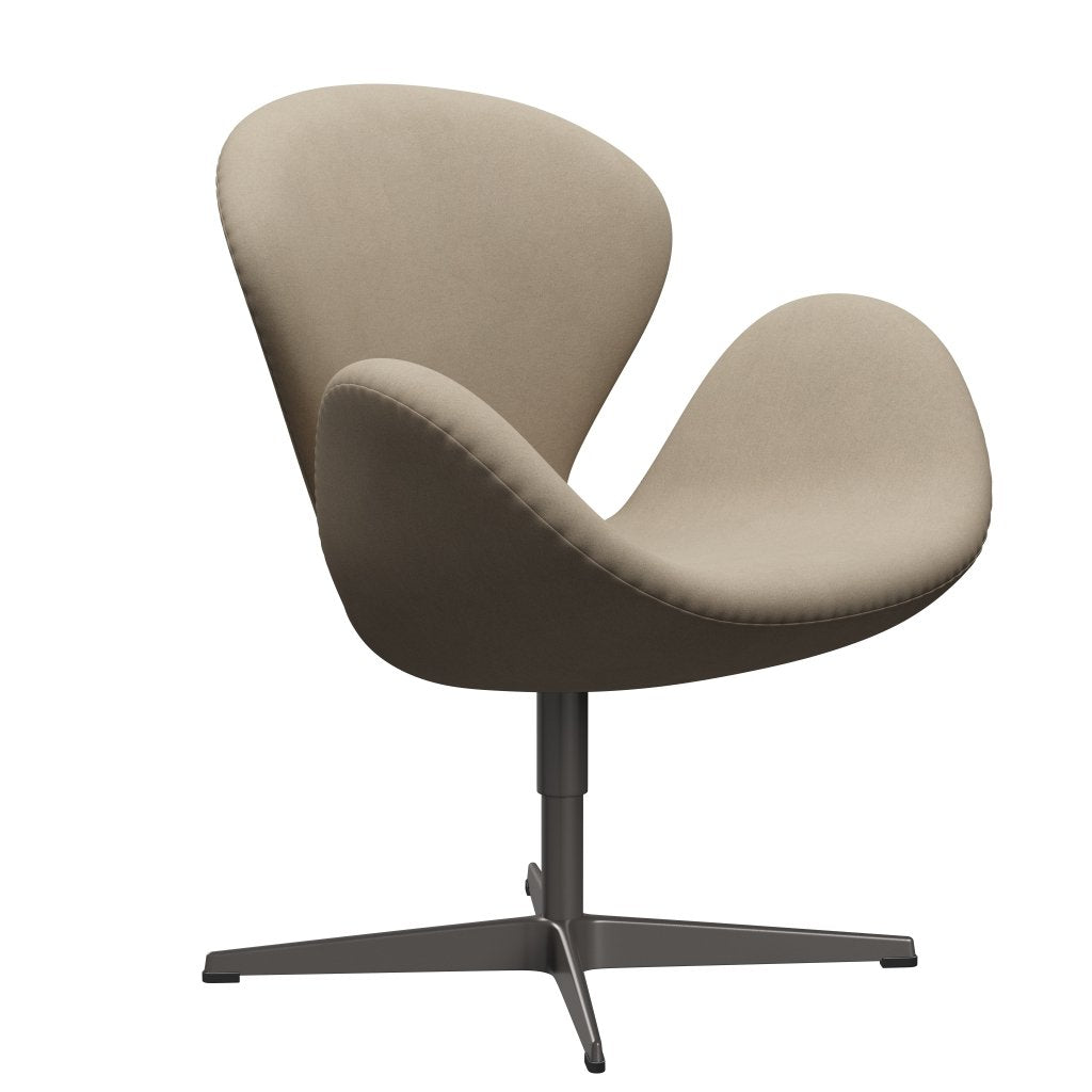 Fritz Hansen Swan Lounge Chair, Warm Graphite/Divina Light Beige