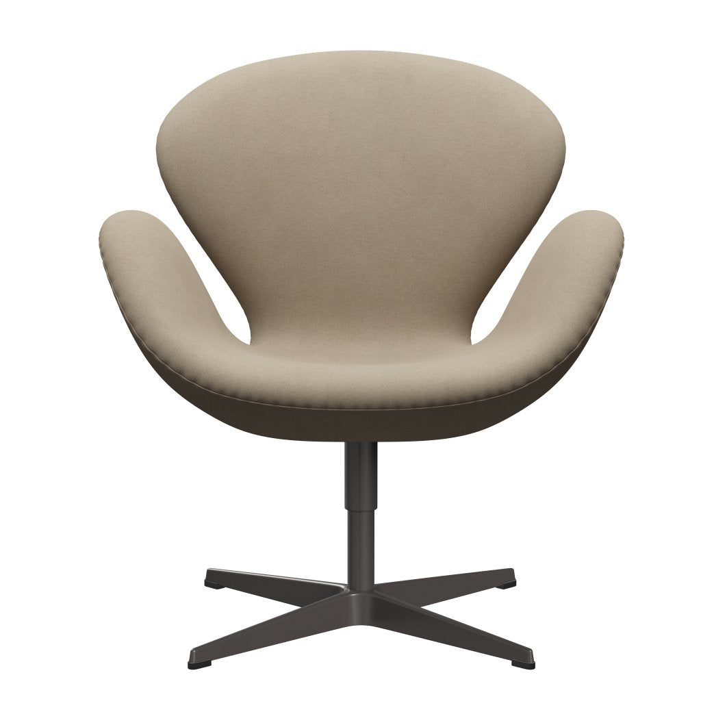 Fritz Hansen Swan Lounge Chair, Warm Graphite/Divina Light Beige