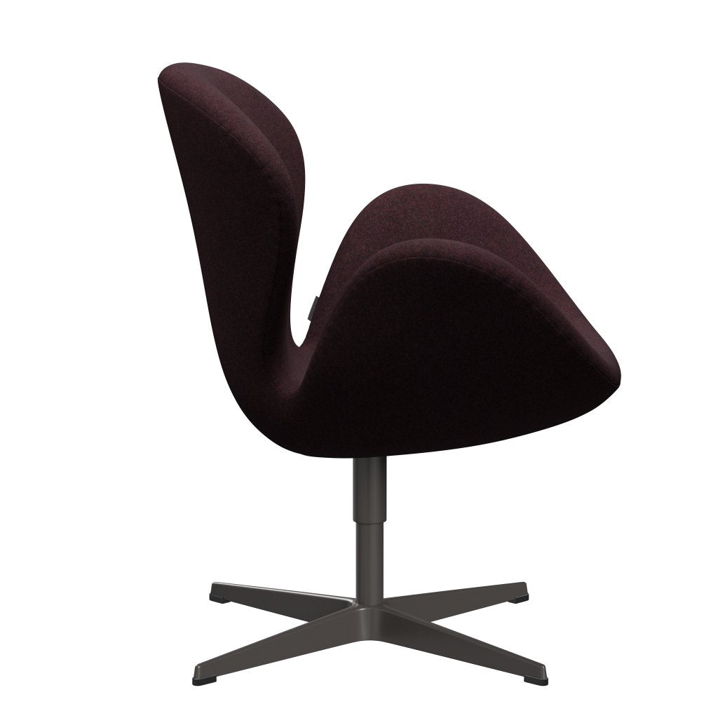 FRITZ HANSEN SWAN SALOUNGE, ciepły grafit/Divina MD Wine Red