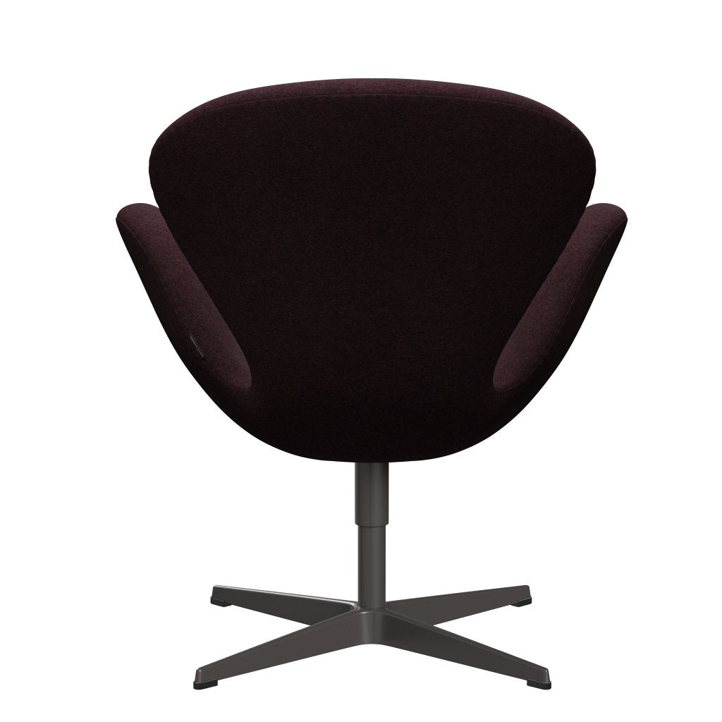 FRITZ HANSEN SWAN SALOUNGE, ciepły grafit/Divina MD Wine Red