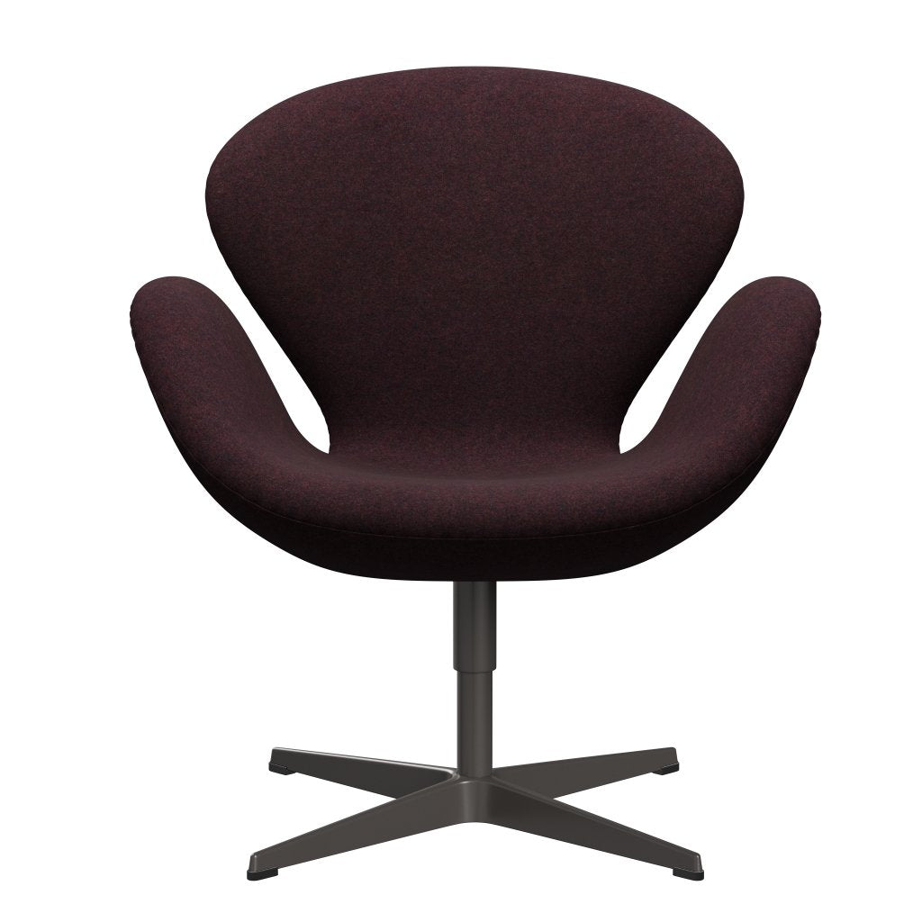 FRITZ HANSEN SWAN SALOUNGE, ciepły grafit/Divina MD Wine Red