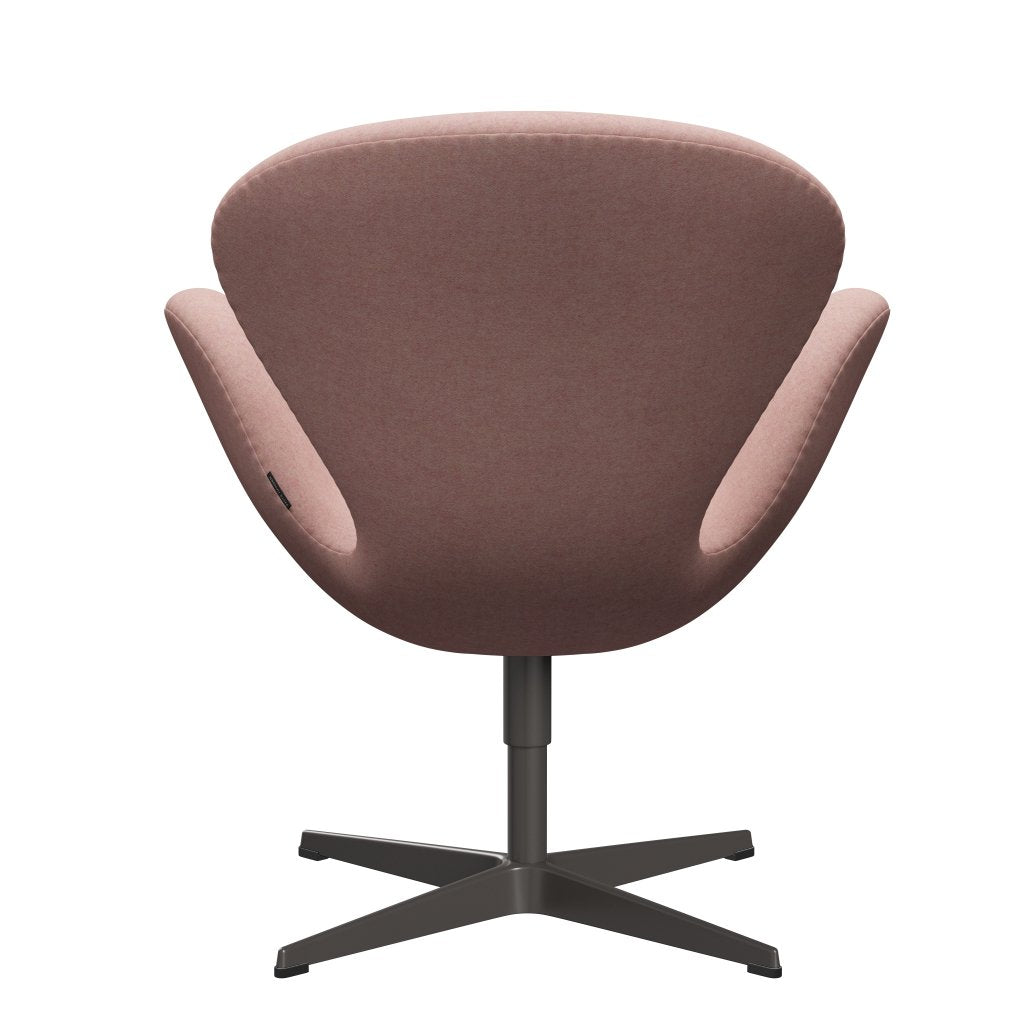 Fritz Hansen Swan Lounge, ciepły grafit/Divina MD Soft Pink