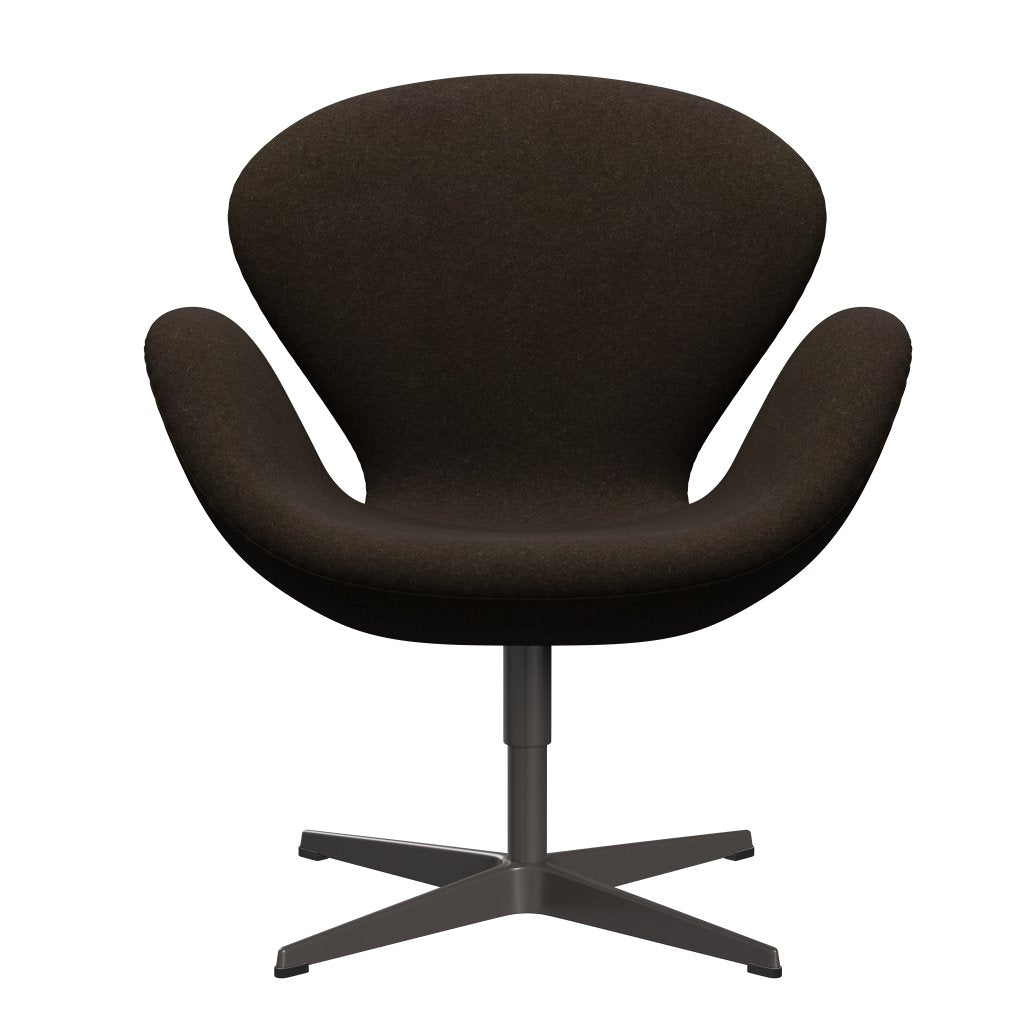 Fritz Hansen Swan Lounge, ciepły grafit/Divina Melange Dark Brown