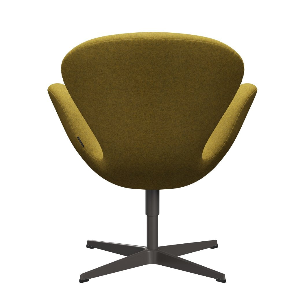 Fritz Hansen Swan Lounge Chair, Warm Graphite/Divina Melange Yellow