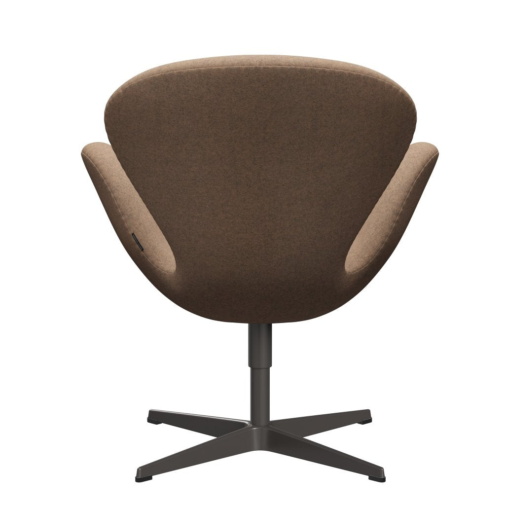 Fritz Hansen Swan Lounge Chair, Warm Graphite/Divina Melange Grey Nude